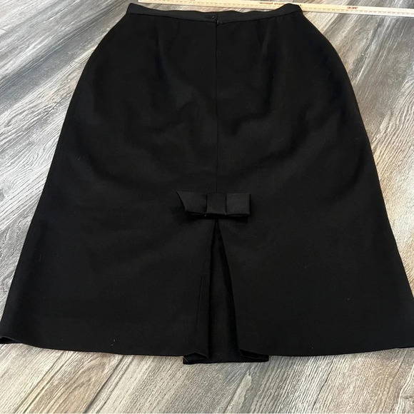 vintage ANNA MARCHETTI made in italy 100% Wool Skirt Lined Bow at Hem Size 46 - Picture 8 of 11